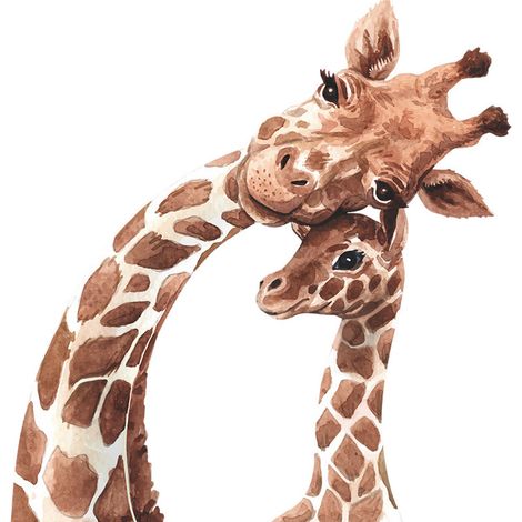 Autocollants muraux réalistes et mignons en forme de girafe, amovibles, décorations artistiques pour chambre d'enfant