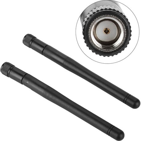 2 Pièces Antenne WiFi Double Bande Externe SMA Haut Gain 2DBi pour Routeur (1/4)