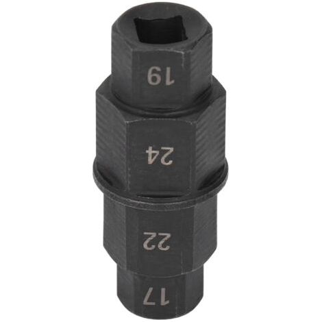 QORVA-Outil d'essieu hexagonal pour moto, clé de retrait de broche de roue avant dédiée 17 19 22 24mm noir (1/5)