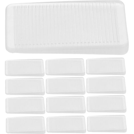 Lot de 8 cales de meubles transparentes en plastique, pieds réglables (1/5)