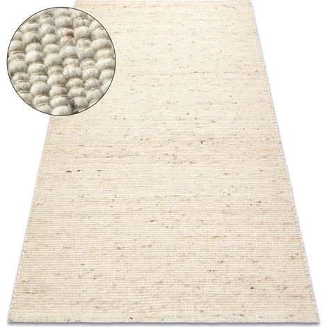 NEPAL 2100 beige Teppich – Wolle, doppelseitig, natur beige 60x100 cm