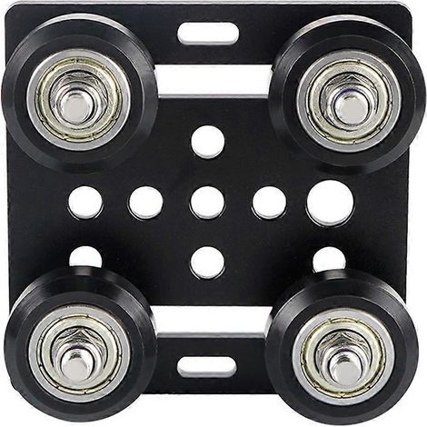 Aluminiumprofil-Riemenscheibe V-Radplatte Europäisches 3D-Druckerteil Zubehör-6.50X6.50X2.60CM-Black (1/4)