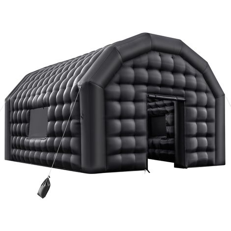 Discothèque gonflable, tente de fête gonflable de 5 x 4 x 3,8 m avec souffleur de 680 W et sac de sable, discothèque gonflable ventilée avec 2 fenêtres, maison gonflable idéale pour événements, annive (1/5)