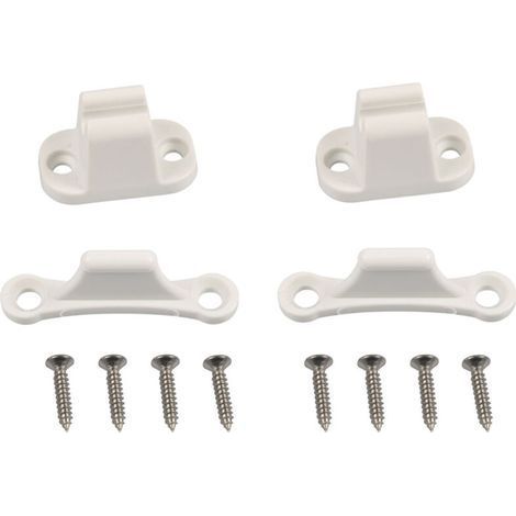Door Lock for Motorhome and Caravan, Compatible with 35 mm and 48 mm Mounting Holes, Motorhome Accessories, White Lock for Compartment, Reinforced Security for Motorhome (1/5)