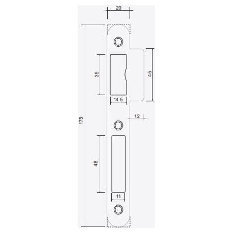 LINKE PINS FÜR MARC ROLLENSCHLOSS MRQ/725A1-X