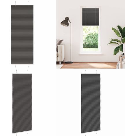 vidaXL Plissee Schwarz 70x200 cm Stoffbreite 69,4 cm Polyester (1/5)