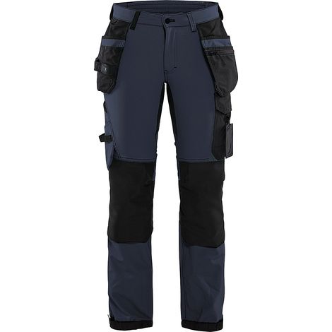 Pantalon de travail artisan stretch 4D femme 7192 - Marine foncé/Noir 2XL - FR(50) - SE(C48) - Courtes