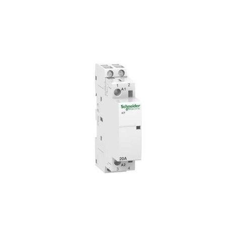 Contactor ICT 20A 2P 230V CA, montaje en carril DIN, IP20, 81x18x68mm