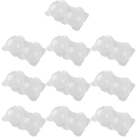 QORVA
-10 pièces de 12 cm de dispositif d'enracinement de plantes, boîte de greffage de boule de propagation haute pression, blanc,DUBUNS