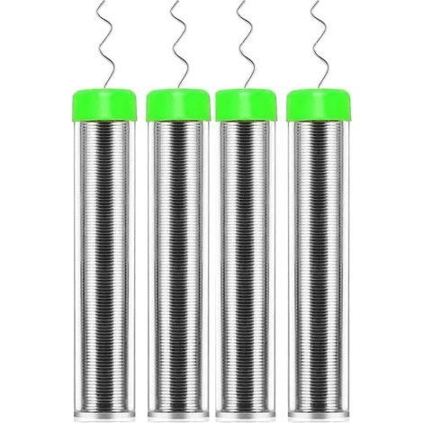 Lot de 4 bobines de soudure de 0,8 mm, noyau de colophane sans plomb, soudure, flux, soudure pour la réparation de composants de soudure électrique et le bricolage (1/3)