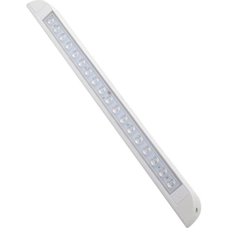 Barre lumineuse LED 18 LED 9W 12V étanche 506mm pour auvent, idéale pour le camping, les caravanes, les camions, les camping-cars et les bateaux. (1/5)