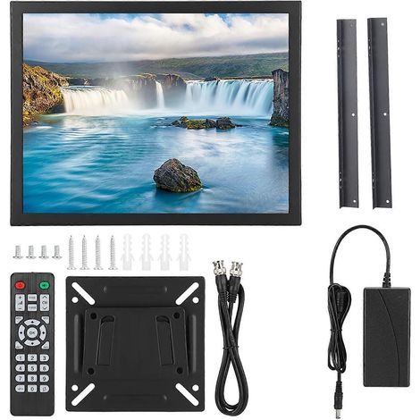 15in TFT 4:3 Display 1024x768 Embedded Industrial Monitor HDMI/VGA/AV/BNC/USB (100‑240V) (1/5)