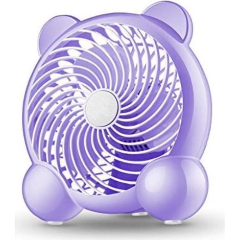 Ventilateur USB Mini Ventilateur Silencieux pour Dortoir Camping Bureau Voyage 2 Vitesse 7 Pouces (Violette) (1/5)
