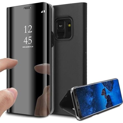 Coque Miroir Noir pour Samsung Galaxy S9 Plus - Effet Miroir (1/4)