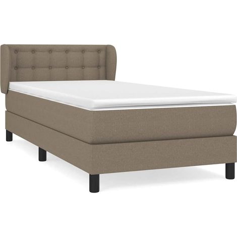 Maison Exclusive - Boxspringbett mit Matratze Taupe 100x200 cm St (1/5)