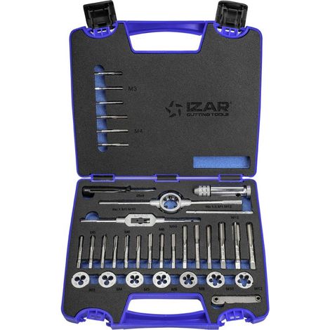 Jeu de tarauds filières M3 à M12 IZAR CUTTING TOOLSL 70527