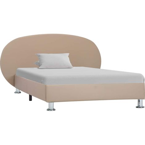 Estructura cama sin colchón cuero sintético capuchino 100x200cm vidaXL (1/5)