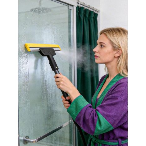 Kärcher Dampfreiniger-Ersatzteile mit Mikrofasertuch, Fensterdichtungswerkzeug, Zubehör für Kärcher SC1/SC2/SC3/SC4/SC5/CTK10/20, zur Reinigung von Glas, Fenstern und Spiegeln (1/5)