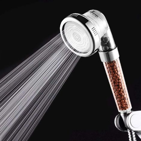 Duschkopf, Handbrause wassersparend mit Druckerhöhung für mehr Wasserdruck Mit Kalkfilter und Ionenfilter Brausekopf für Niederdruck geeignet Regendusche und Massage Funktion (1/4)