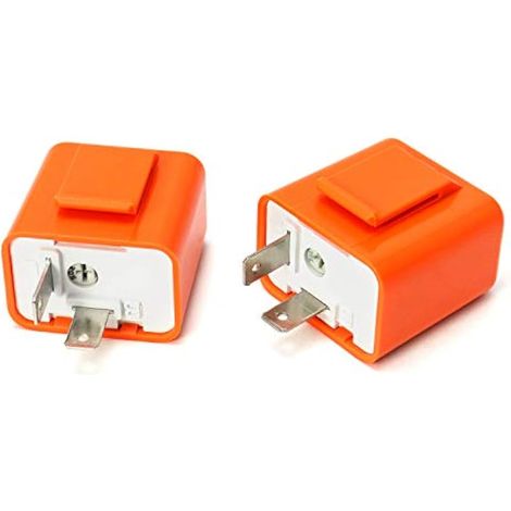 Universel 12V 2 Broches Relais de Clignotant, LED Flasheur Indicateur Réglable en Vitesse, 2 Pièces (1/5)