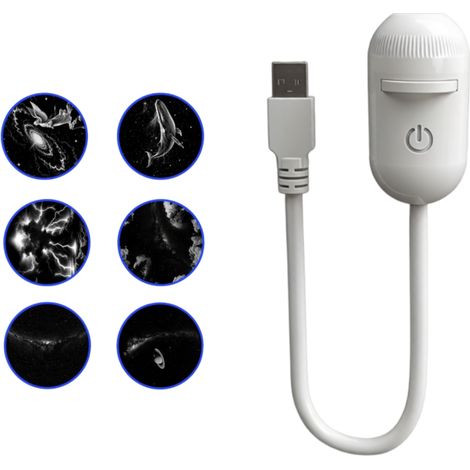 Lampe Projecteur 2 en 1 – Veilleuse + Ciel Étoilé USB – Kit 6 Pièces – Pour Chambre, Plafond, Déco (1/5)