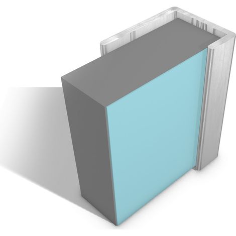 Multipanel Classic 11mm Wall Panel End Cap Trim Type C Satin Anodised (1/2)