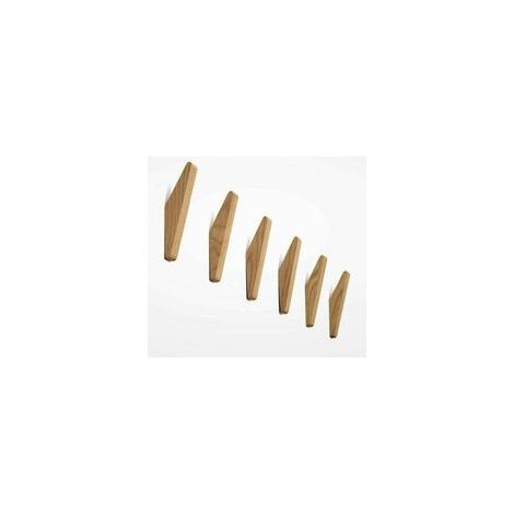Lot de 6 patères vintage en bois, porte-manteaux en bois, capacité de charge 5 kg, patères murales, patères à peignoirs, patères à chapeaux, patères multi-usages, crochets à clés