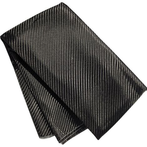 Tissu en Fibre de Carbone 3K, Sergé 245g/m² – 125cm x 80cm (1m²) – Parfait pour Fabrication, Réparation et Covering