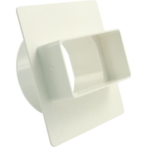 Marley Flachkanal 110 Adapter rund / eckig Rohranschluss, Ø 100 mm weiß Flachkanäle