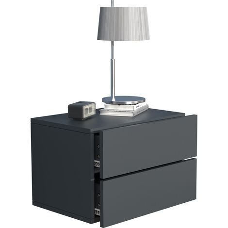 Comodino appeso a parete in legno Usal L 45 cm 30x45x32 - VCM