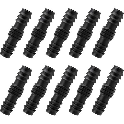 Lot de 10 connecteurs droits pour systèmes d'irrigation, connecteurs de tuyau 16 mm pour tuyau goutte-à-goutte, connecteur de tuyau perlé pour jardin, serre et irrigation goutte à goutte (1/5)