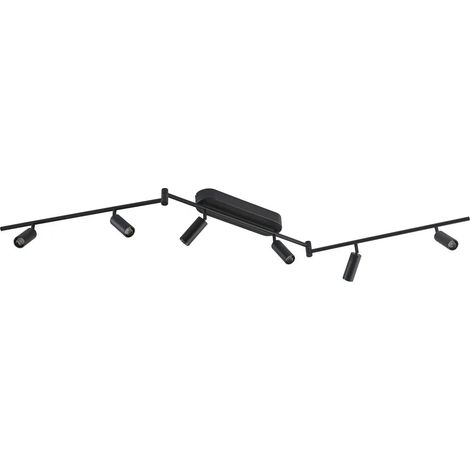 [GEBRAUCHT] B-Ware Lindby Deckenleuchte Lampe Led Schwarz Matt Spots Eldrin 6 Flammig 152 Cm Ra90