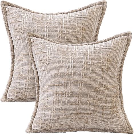 Federe per Cuscini Decorativi Set da 2 Pezzi 45x45 cm Marroni (1/5)