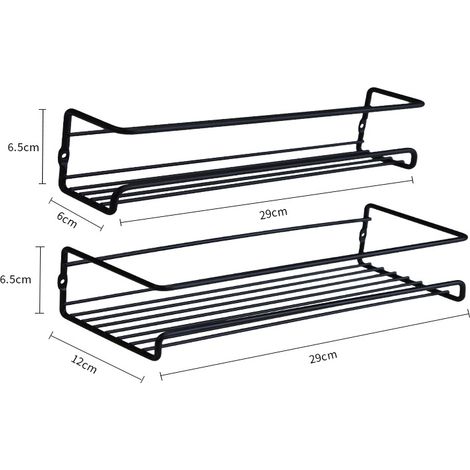 Cross-border kitchen cabinet door spice rack, multifunctional wall-mounted spice rack without drilling (1/4)