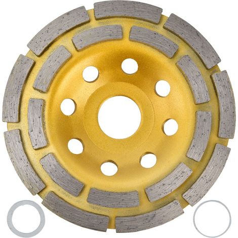 Diamant pour Béton Double Rangée Diamant Disque de Meulage 115mm (1/5)