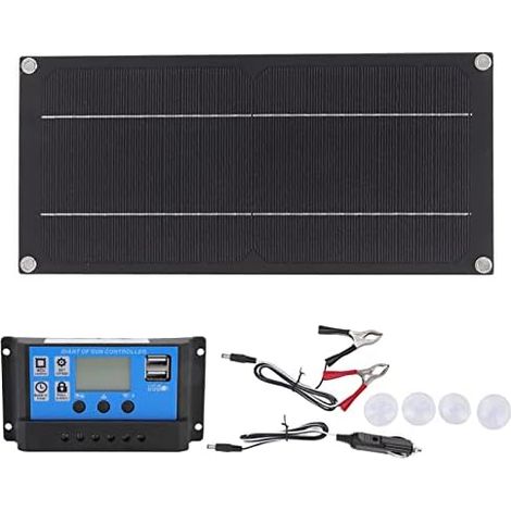 Kit de Panneau Solaire, Chargeur de Batterie 600W 18V 100A Kit de D'entretien de Panneau Solaire Kit de de Batterie de Contrôleur pour L'agriculture en Plein Air (1/5)