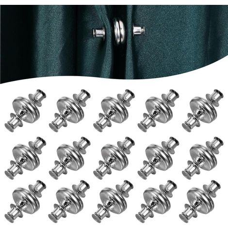 Set of 15 pairs of magnetic curtains - Magnetic closure - Accessories for bedroom, living room, bathroom, office (1/5)
