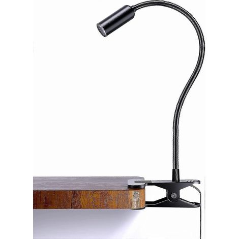 Lampe à pince, lampe de lecture en aluminium à intensité variable, lampe de lecture avec pince pour protéger les yeux, lampe à pince pour bureau (1/5)