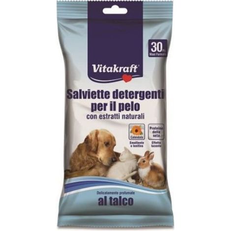 salviette detergenti per pelo al talco (1/2)