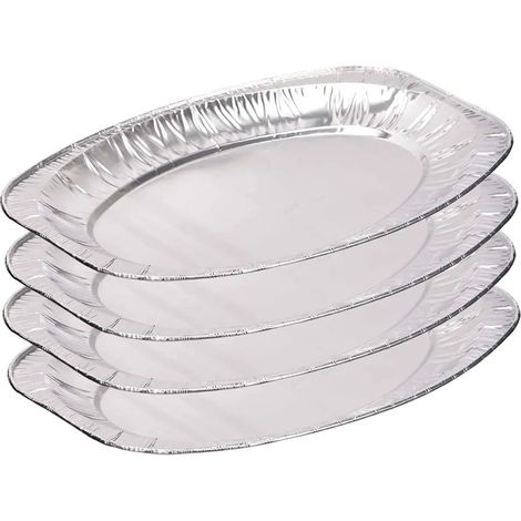 Bandejas ovaladas san ignacio kinvara aluminio cromo 35x24 cm (1/3)