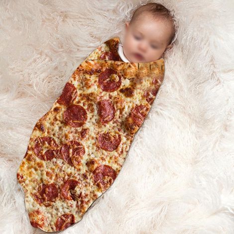 Couverture de voyage ronde mexicaine imprimée pizza avion plage camping jetable portable confortable (1/4)