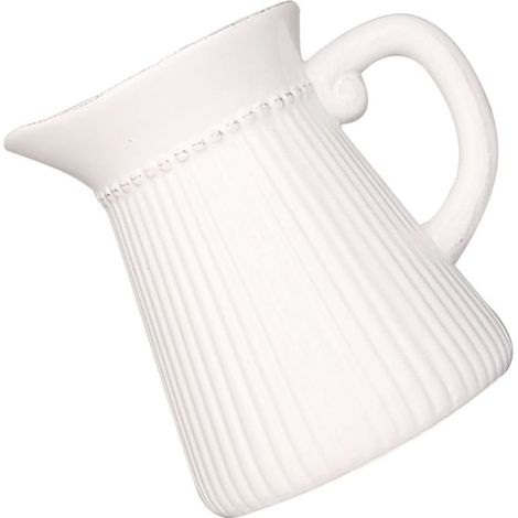 kleine dekorative Keramikvase mit Reliefdekor im Stil (1/5)