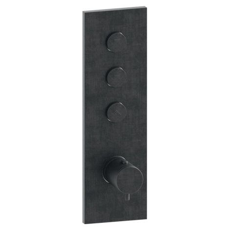 Façade Thermo Twist thermostatique 3 sorties Chromé Noir Brossé - CRISTINA ONDYNA XT61375