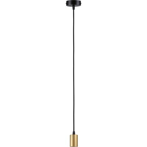 Luminaire en suspension Ravi IP44 E27 max. 60W Noir mat, Doré suspensions sans ampoule (1/5)