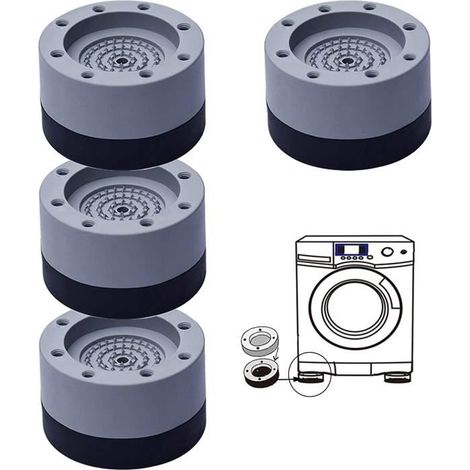 Geräuschdämpfende Waschmaschinenfüße, 4 Stück, Antivibrations-Pads, rutschfest (1/4)