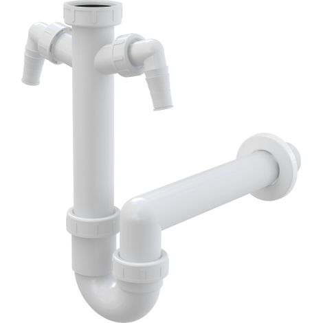 Sifón tubular para fregadero con tuerca de 6/4 (1/3)