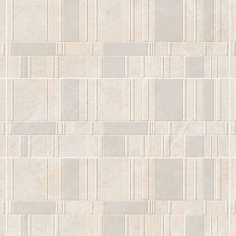 Carrelage effet Pierre 3D Beige Lin Stripe 100x33,3x0,98 cm Serdano - Mur intérieur (vendu par carton de 1,67 m²) - RO'MA CARRELAGE
