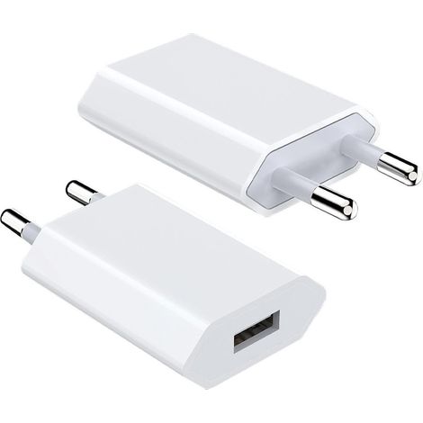 Adattatore di Alimentazione USB 5V 1A per Presa di Corrente Bianco (1/5)