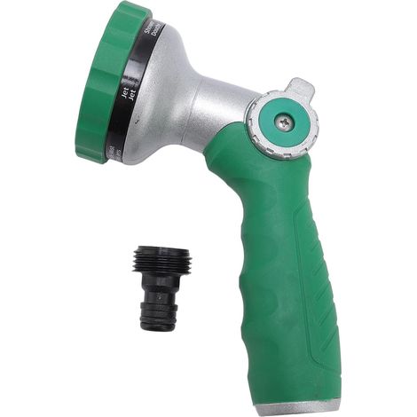 High-Pressure Garden Hose Nozzle, Heavy-Duty Spray Nozzle with 6 Adjustable Spray Modes, Thumb Flow Control, Ergonomic & Non-Slip Handle (1/5)