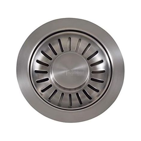 Passoire d'évier de cuisine - 1 pièce - Laiton chromé - Anti-bouchon avec joint étanche - Pour éviers standards - Diamètre 8,9 cm